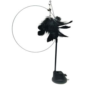 shopnbutik Epoxy Sucker Long Wand Funny Cat Stick Cat Legetøj, Farve: Black Feathers