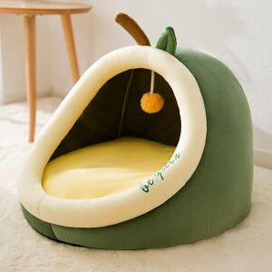 shopnbutik Semi-lukket Pet Cat og Dog Bed Dog Kennel Pude Pet Tilbehør, Størrelse: S (avocado)