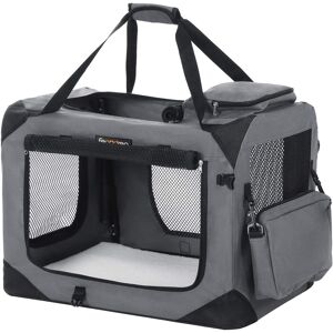 SONGMICS Transportkasse Til Hund/kat, 60 X 42 X 42 X 42 Cm (L X B X H), Sort