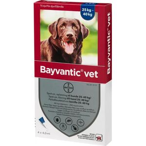 Pharmaservice Leverandør Bayvantic vet til hund 25-40kg loppe/flåtmiddel