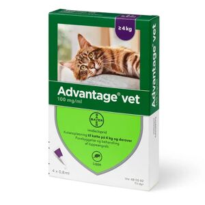 Pharmaservice Leverandør Advantage loppemiddel til kat over 4kg 4 pipetter