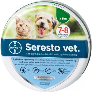 Pharmaservice Leverandør Seresto Vet Loppe og flåthalsbånd til hund/kat under 8 kg