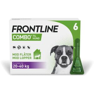 Pharmaservice Leverandør Frontline combo hund 20-40kg 6 pipetter loppe/flåtmiddel