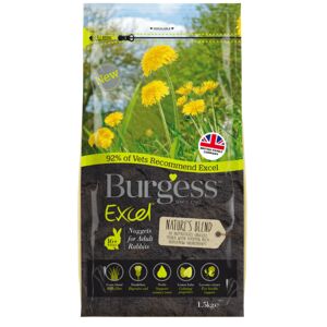 Petcare Leverandør Burgess Excel Kaninfoder Nuggets - Naturlig blanding - 1,5kg