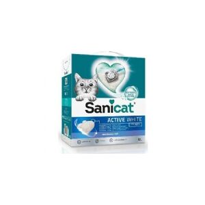 Sanicat Active White kattegrus, kattegrus, lugtfri,10L, klumpende