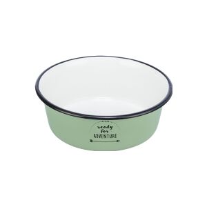 Trixie Bowl, enamel/stainless steel, 1.9 l/ø 21 cm, green