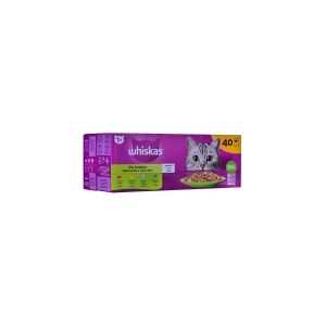 WHISKAS Blandede smagsvarianter i gelé til katte40x85g