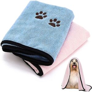 Hurtigttørrende hundehåndklæde, 2 stk kæledyrshåndklæde, absorberende hundehåndklæde, kæledyrsbadehåndklæde
