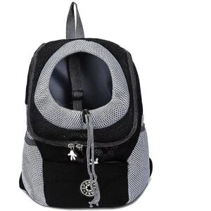 Rejser Pet Hundebærer Puppy Travel Mesh rygsæk Bærbar front skuldertaske H Black S