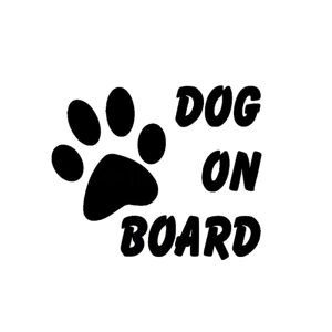 LEIGELE Advarselsskilte Bil Sticker Dog On Board Paw Sød Decal Reflekterende Dekoration Black