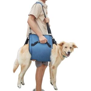 (XL, blå)Bærsele for hund, nödryggsäck för husdjur, hundlyft