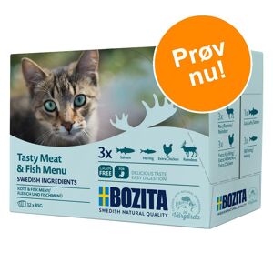Bozita Blandet pakke: 12 x 85 g Bozita Bidder i sovs Pouch - Mix: 4 varianter (kød)