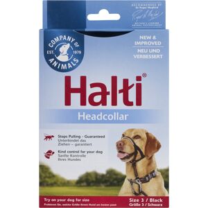 Halti Grime sort - Str. 3 (Dobermann, Labrador, Setter)