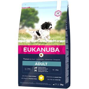 2x3kg Adult Medium Breed Kylling Eukanuba hundefoder