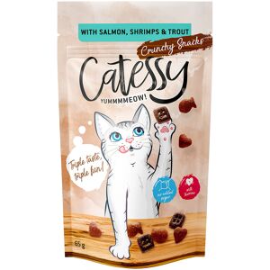 65g Catessy Sprøde Snacks  - med Laks, Rejer & Ørred kattesnack