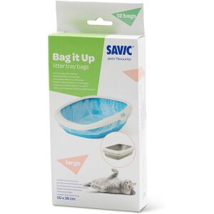 Savic Kattebakke Iriz med kant - 50 cm - Bag it Up Litter Tray Bags, Large, 12 stk.