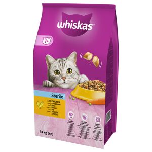 2x14 kg Whiskas 1+ Sterile Kylling - Kattefoder