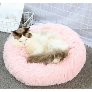 Satana Blød Og Beroligende Donut Kattepude (Sort, Beige, Grå, Koks Eller Pink) (Farve: Koks, Størrelse: 60 Cm)