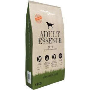 vidaXL luksustørfoder til hunde Adult Essence Beef 15 kg