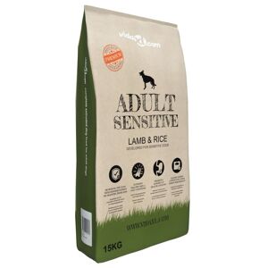 vidaXL luksustørfoder til hunde Adult Sensitive Lamb & Rice 15 kg