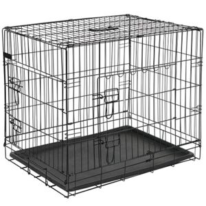 @Pet transportkasse til hund 63x44x50,5 cm metal sort 15001