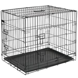 @Pet transportkasse til hund 107x70x77,5 cm metal sort 15004