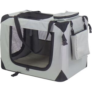 @Pet transportboks til hund 90x61x65 cm nylon grå 11074