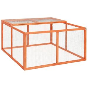 vidaXL kaninbur 124x120x60 cm massivt fyrretræ