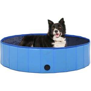 vidaXL foldbart hundebassin 120 x 30 cm PVC blå