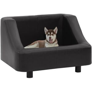 vidaXL hundesofa 67x52x40 cm kunstlæder sort