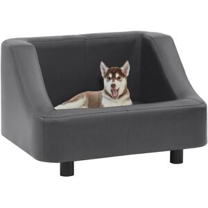 vidaXL hundesofa 67x52x40 cm kunstlæder grå