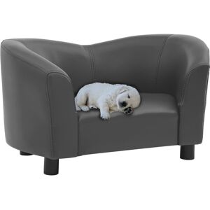 vidaXL hundesofa 67x41x39 cm kunstlæder grå