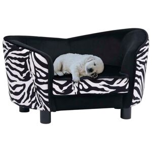 vidaXL hundesofa 68x38x38 cm plys sort