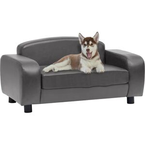 vidaXL hundesofa 80x50x40 cm kunstlæder grå