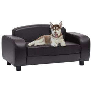 vidaXL hundesofa 80x50x40 cm kunstlæder brun