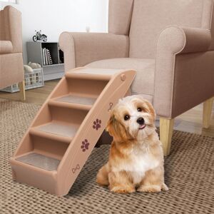 vidaXL foldbar hundetrappe 62x40x49,5 cm brun