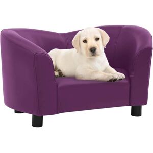 vidaXL hundesofa 67x41x39 cm kunstlæder bordeauxfarvet