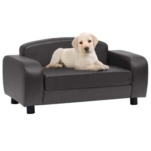 vidaXL hundesofa 80x50x40 cm kunstlæder mørkegrå