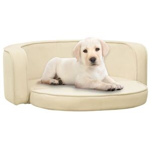 vidaXL foldbar hundesofa 73x67x26 cm plys vaskbar hynde cremefarvet