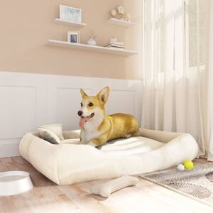 vidaXL hundeseng med puder 115x100x20 cm oxfordstof beige