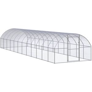 vidaXL hønsehus 3x12x2 m galvaniseret stål