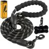 Hundesnor med refleks / snor til hund - 3m Black