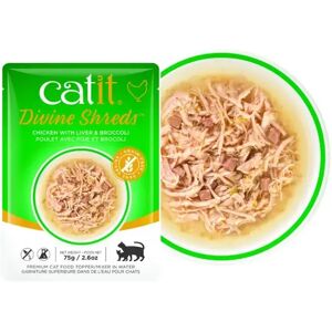 Comida Húmeda Gatos Catit DivineShreds Sopa Pollo Hígado Brócoli 75g - CATIT