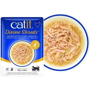 Comida Húmeda Gatos Catit DivineShreds Sopa Pollo Caballa Brócoli 75g - CATIT