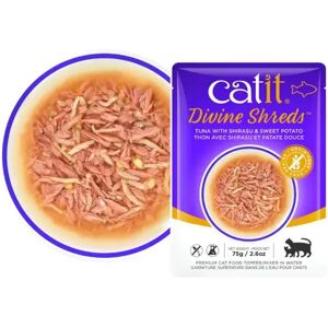 Comida Húmeda Gatos Catit DivineShreds Sopa Atún Shirasu Boniato 75g - CATIT