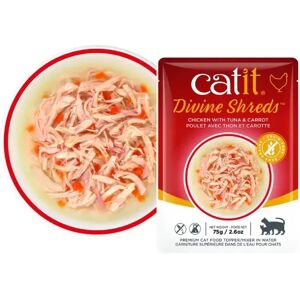 Catit Divine Shreds Sopa Pollo Atún Zanahoria 75g - CATIT