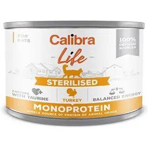 Comida Premium Gato Calibra Cat Life Lata Sterilised Pavo 6X200Gr - CALIBRA