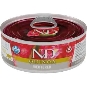 Comida Natural Gato Farmina Nd Cat Quinoa Neutered Caja 24X80Gr - FARMINA