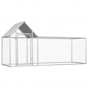 vidaXL Gallinero De Acero Galvanizado 3x1x1.5 M