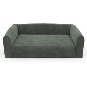 Beau Rivage Cama para perro de pana verde tamaño l - 95 x 70 x 28 cm